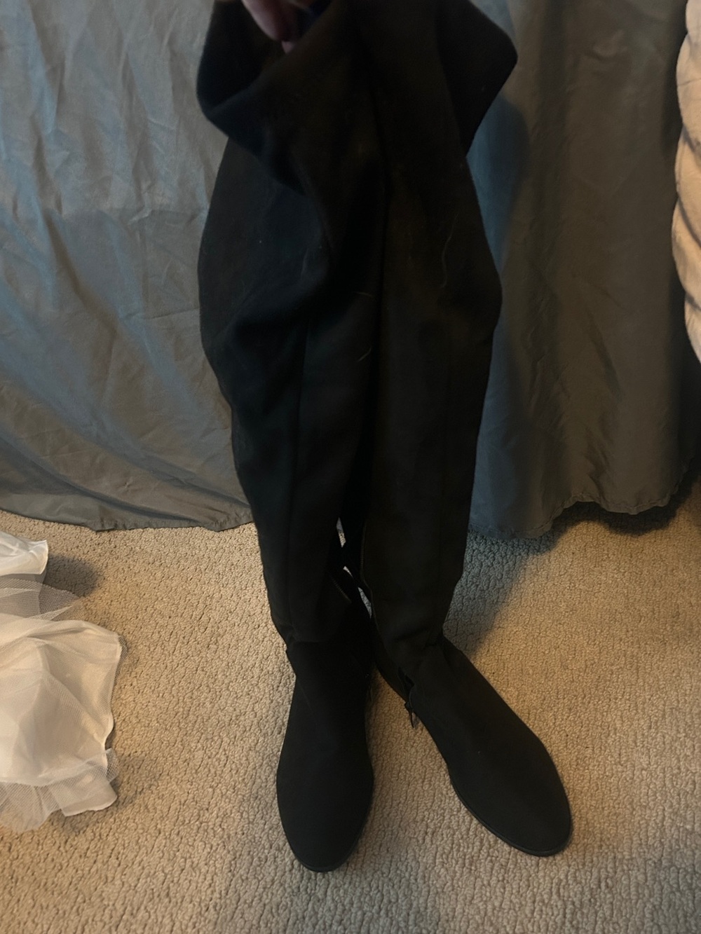 Women's Black Over-the-Knee Stretch Boots size 8 women